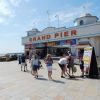 Edna leaving the Grand Pier